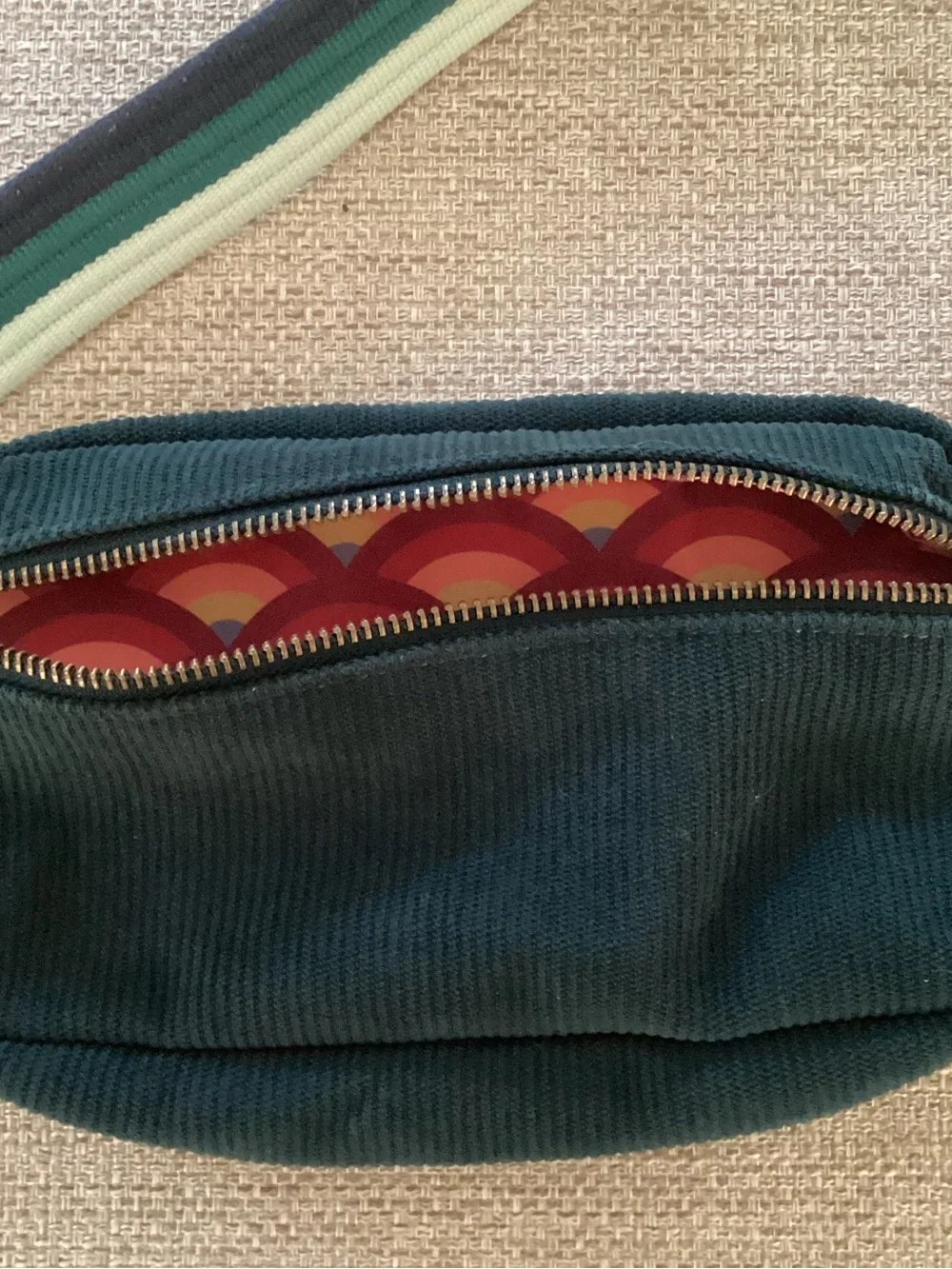Marine Layer Corduroy Fanny Pack Crossbody Colorblock Strap